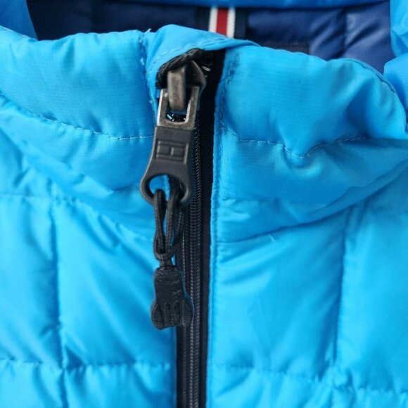 Tommy Hilfiger Mens Tropical Blue Polyester Duck Down Puffer Vest L/G - Picture 9 of 16